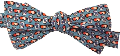 Lazyjack Press Men's Blue Beer Goggle Bow Tie