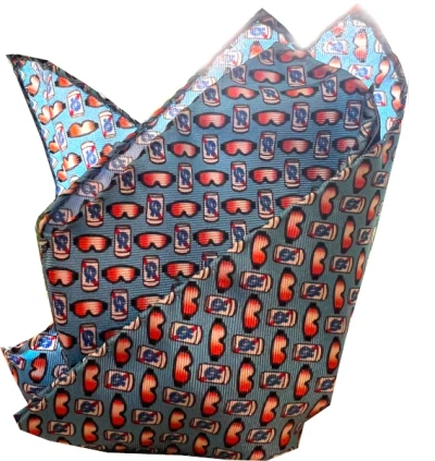 Lazyjack Press Men's Blue Beer Goggles Pocket Square