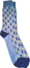 Lazyjack Press Men's Blue Chick Magnet Socks In Blue