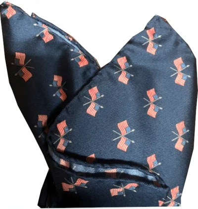 Lazyjack Press Men's Blue Doodle Dandy Pocket Square
