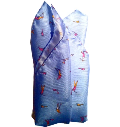 Lazyjack Press Men's Blue Foreplay Pocket Square