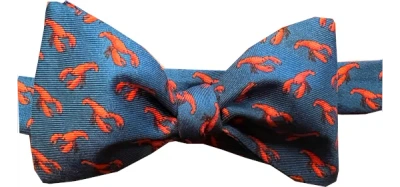 Lazyjack Press Men's Blue Let's Get Crackin' Bow Tie