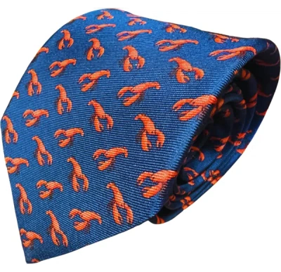 Lazyjack Press Men's Blue Let's Get Crackin' Tie