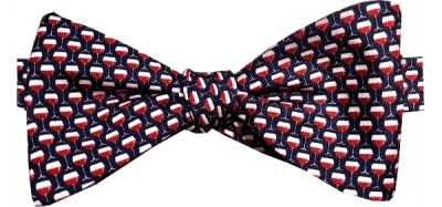 Lazyjack Press Men's Blue On Cloud Wine Bow Tie