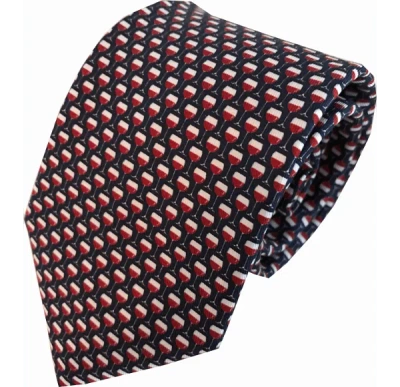 Lazyjack Press Men's Blue On Cloud Wine Tie