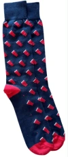 Lazyjack Press Men's Blue Re-rack Socks In Blue