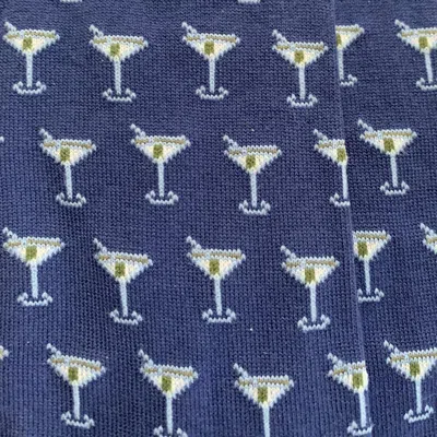 Lazyjack Press Men's Blue Shaken Not Stirred Socks