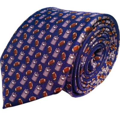 Lazyjack Press Men's Blue Tailgating Tie