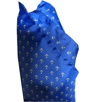Lazyjack Press Men's Blue The Anchorman Pocket Square