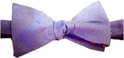 Lazyjack Press Men's Blue The Mullet: Business In The Front, Party In The Back Reversible Bow Tie