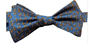 Lazyjack Press Men's Blue Wingman Bow Tie