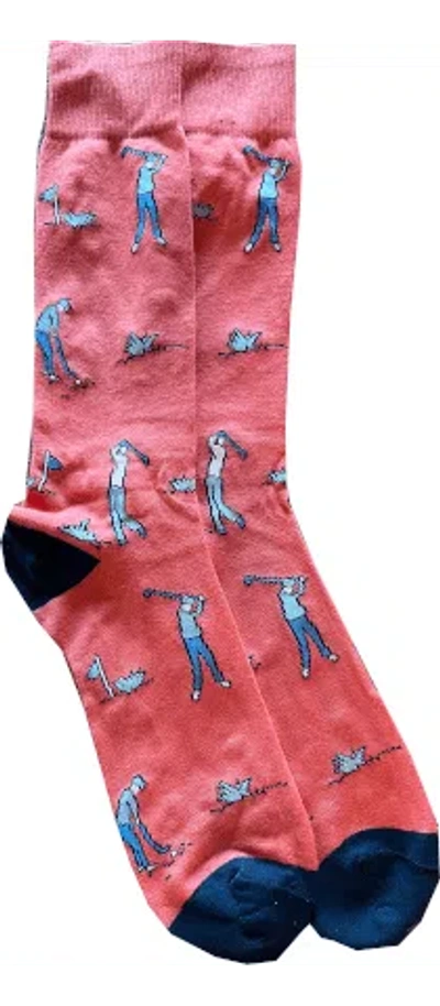 Lazyjack Press Men's Foreplay Socks In Nantucket Red