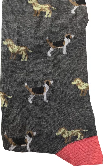 Lazyjack Press Men's Grey Hair Of The Dog Socks In Gray