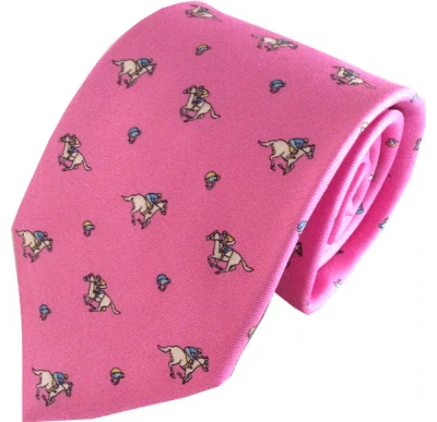 Lazyjack Press Men's Pink / Purple Riding Derby Tie In Pink/purple