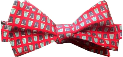 Lazyjack Press Men's Red Flip Cup Bow Tie