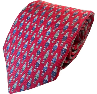 Lazyjack Press Men's Red Sleigh All Day Tie