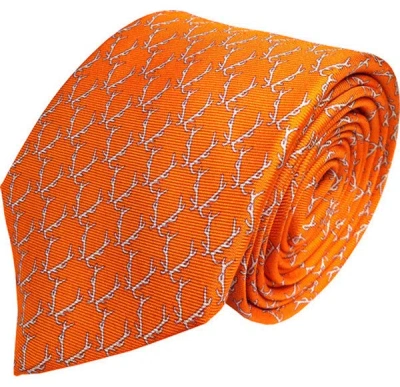 Lazyjack Press Men's Yellow / Orange Buckwild Tie In Yellow/orange