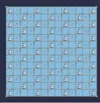 Lazyjack Press Women's Blue Happy Sailing Italian Silk Scarf In Blue