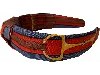 Lazyjack Press Women's Blue Saddle Up Italian Silk Knotted Headband In Multi