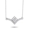 Lb Exclusive 10k White Gold 0.33 Ct Diamond Necklace In White