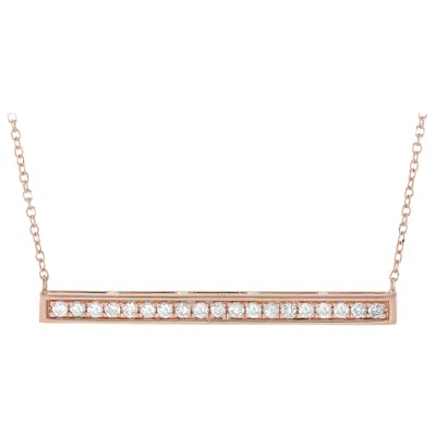 Pre-owned Lb Exclusive 14 Karat Rose Gold 0.25 Carat Diamond Pendant Necklace In Red