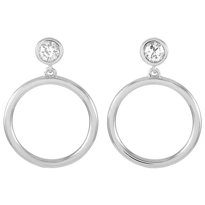 Pre-owned Lb Exclusive 14 Karat White Gold 0.31 Carat Diamond Earrings