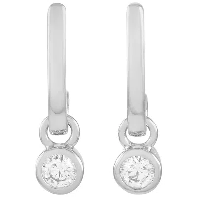 Pre-owned Lb Exclusive 14 Karat White Gold 0.40 Carat Diamond Earrings