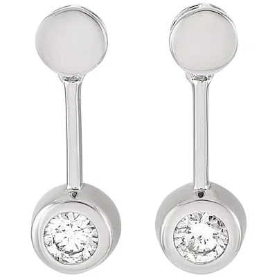 Pre-owned Lb Exclusive 14 Karat White Gold 0.58 Carat Diamond Earrings