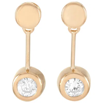 Pre-owned Lb Exclusive 14 Karat Yellow Gold 0.25 Carat Diamond Earrings