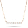 Lb Exclusive 14k Rose Gold 0.10 Ct Diamond Necklace In Multi-color