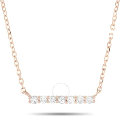 Lb Exclusive 14k Rose Gold 0.10 Ct Diamond Necklace In Multi-color