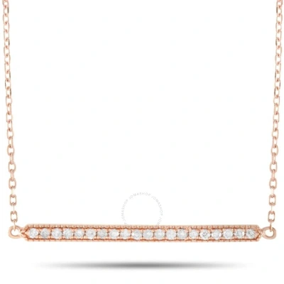 Lb Exclusive 14k Rose Gold 0.10 Ct Diamond Necklace In Multi-color