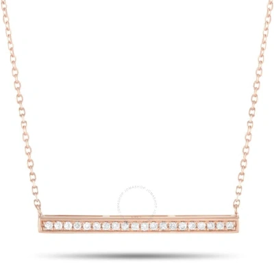 Lb Exclusive 14k Rose Gold 0.10 Ct Diamond Pendant Necklace In Multi-color