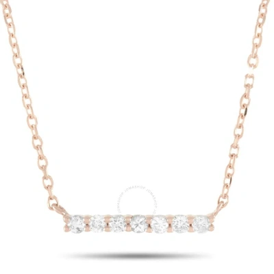 Lb Exclusive 14k Rose Gold 0.10 Ct Diamond Pendant Necklace In Multi-color