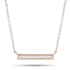 Lb Exclusive 14k Rose Gold 0.10 Ct Diamond Pendant Necklace In Multi-color
