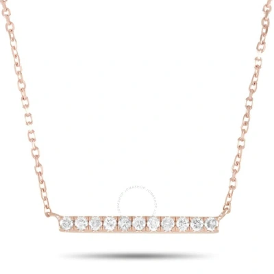 Lb Exclusive 14k Rose Gold 0.10 Ct Diamond Pendant Necklace In Multi-color