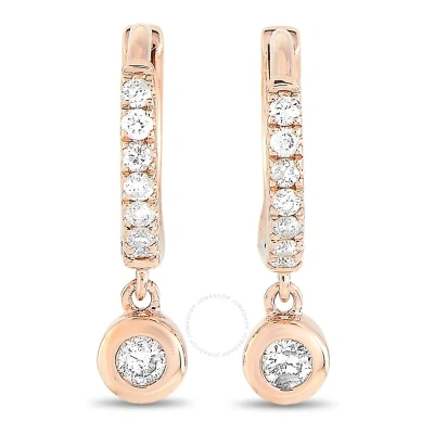 Lb Exclusive 14k Rose Gold 0.15 Ct Diamond Earrings In Multi-color