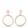 LB EXCLUSIVE LB EXCLUSIVE 14K ROSE GOLD 0.18 CT DIAMOND EARRINGS