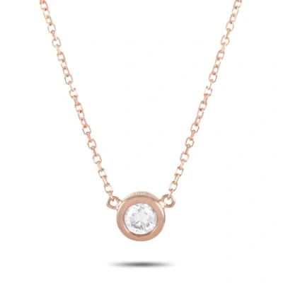 Lb Exclusive 14k Rose Gold 0.20 Ct Diamond Pendant Necklace In Multi-color