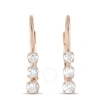 Lb Exclusive 14k Rose Gold 0.25 Ct Diamond Earrings In Multi-color