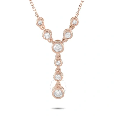Lb Exclusive 14k Rose Gold 0.25 Ct Diamond Necklace In Multi-color