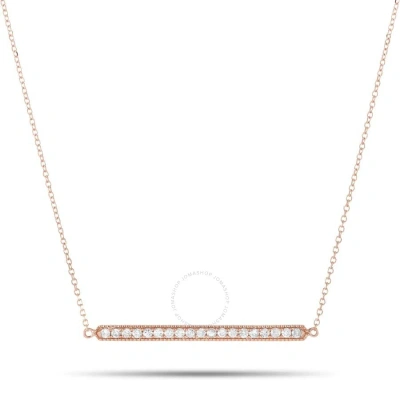 Lb Exclusive 14k Rose Gold 0.25 Ct Diamond Pendant Necklace In Multi-color