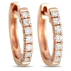 Lb Exclusive 14k Rose Gold 0.25ct Diamond Hoop Earrings In Multi-color