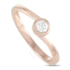 Lb Exclusive 14k Rose Gold 0.26 Ct Diamond Solitaire Ring In Multi-color