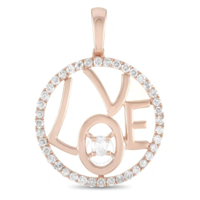 Lb Exclusive 14k Rose Gold 0.30 Ct Diamond Pendant In Multi-color