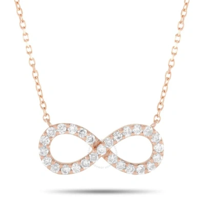 Lb Exclusive 14k Rose Gold 0.30ct Diamond Infinity Symbol Necklace In Multi-color