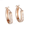 LB EXCLUSIVE LB EXCLUSIVE 14K ROSE GOLD 0.33 CT DIAMOND SMALL OVAL HOOP EARRINGS
