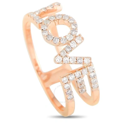 Lb Exclusive 14k Rose Gold 0.35 Ct Diamond Love Ring In Multi-color
