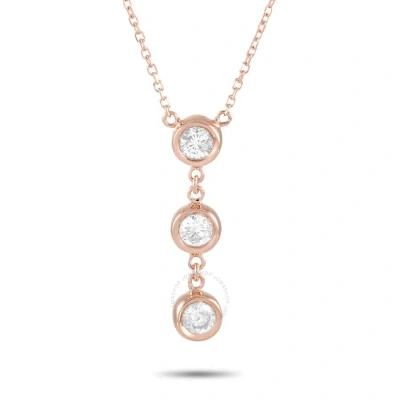 Lb Exclusive 14k Rose Gold 0.35 Ct Diamond Pendant Necklace In Multi-color