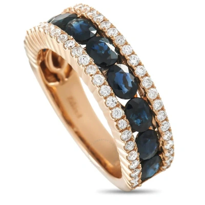 Lb Exclusive 14k Rose Gold 0.48 Ct Diamond And Sapphire Ring In Multi-color